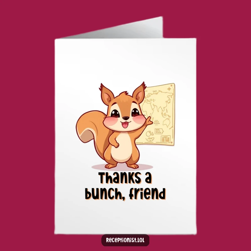 Free Printable Thank You Card: Squirrel's Map of Gratitude