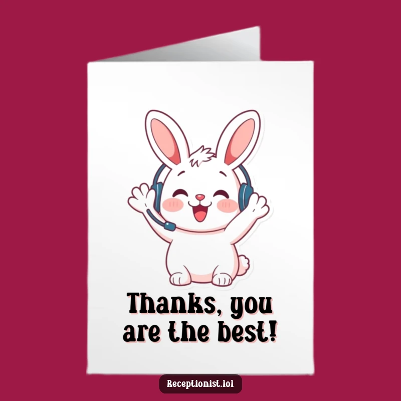 Free Printable Bunny Thank You Card: Funny Downloadable Gift for Gratitude!