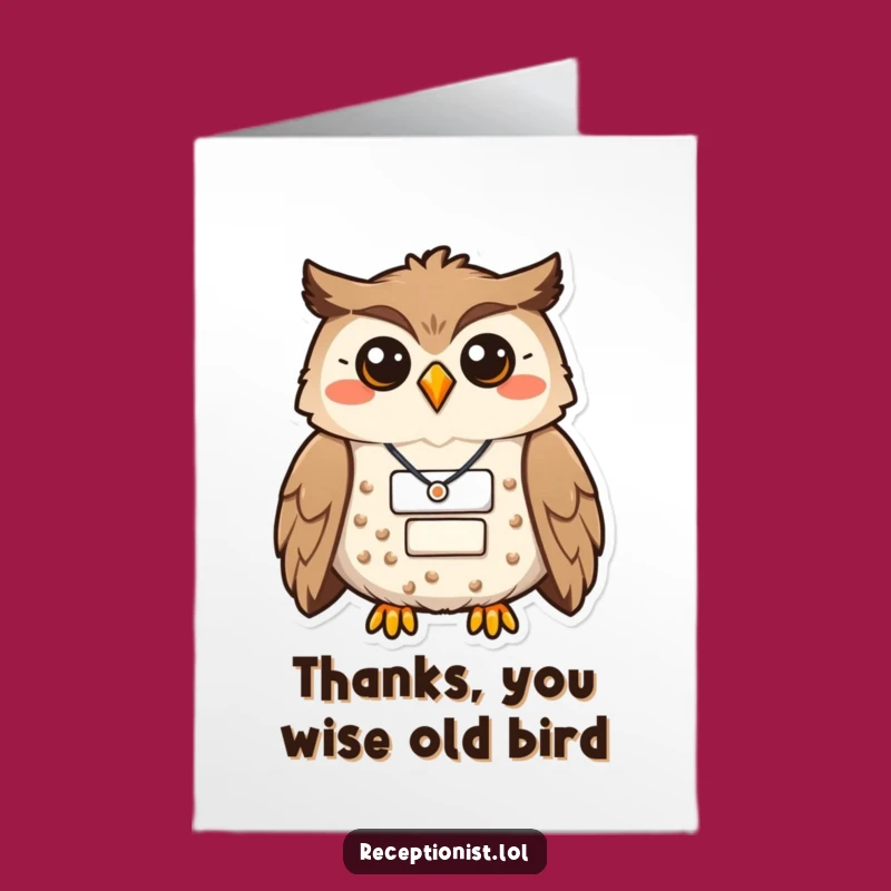 Free Printable Thank You Card: Owl's Grateful Greeting Funny Downloadable Gift