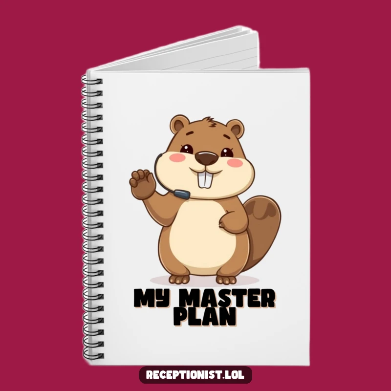 Funny Beaver Notebook: Busy Host Journal for Planners
