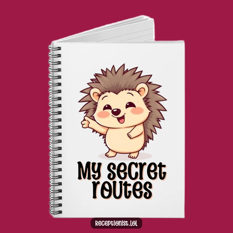 Funny Giggling Hedgehog Notebook - Cute Journal for Notes & Ideas Gift