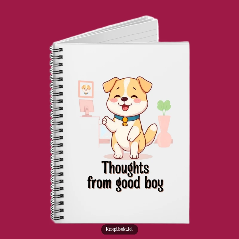 Funny Dog Receptionist Notebook: Jot Down Ideas with a Wagging Tail, Great Funny Gift
