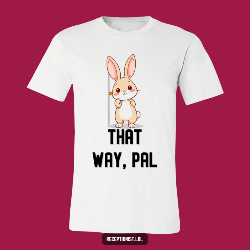 Funny Rabbit Door Pointer T-Shirt: Adventure Awaits Tee, Ideal Funny Gift for Rabbit Fans!