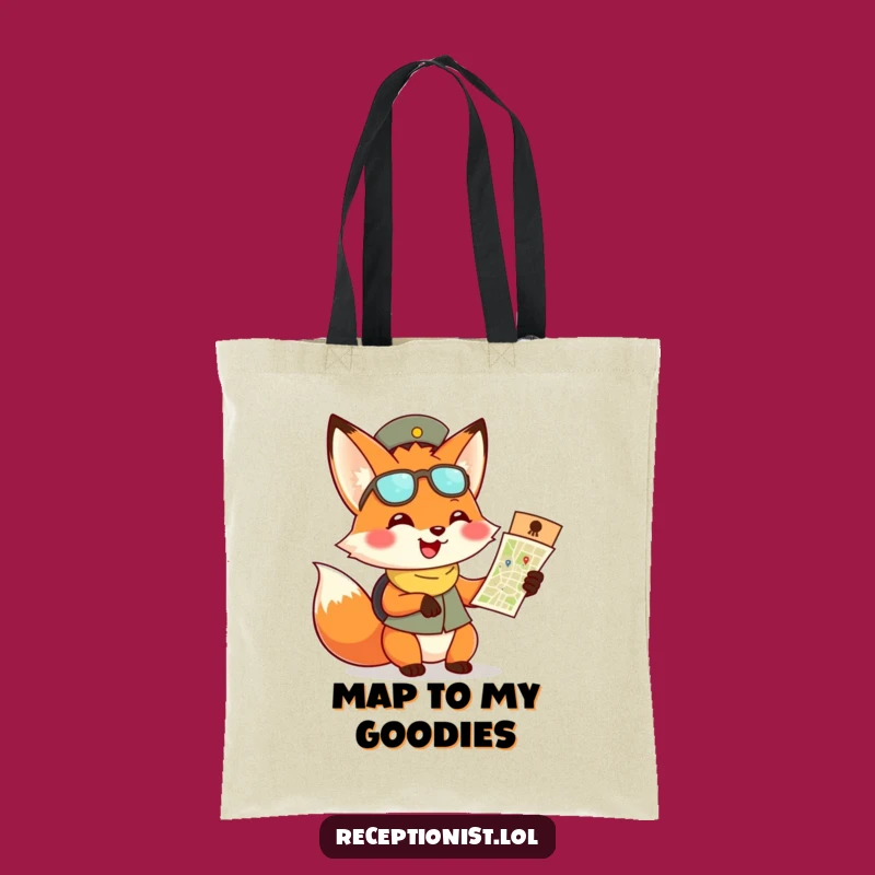Funny Fox Receptionist Tote Bag - Carry Your Maps & Laughs