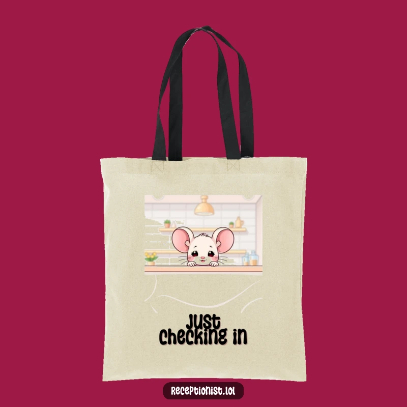 Funny Mouse Counter Peek Tote Bag: Carry Your Charm, Cute Gift