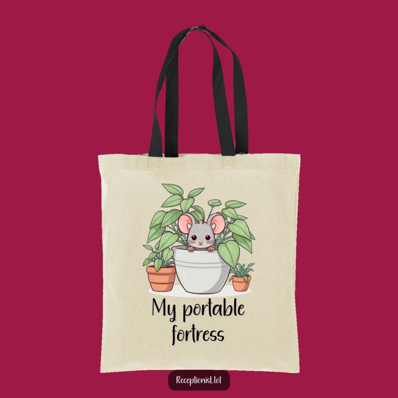 Funny Shy Mouse Tote Bag - Cute & Practical Bag for Everyday Gift