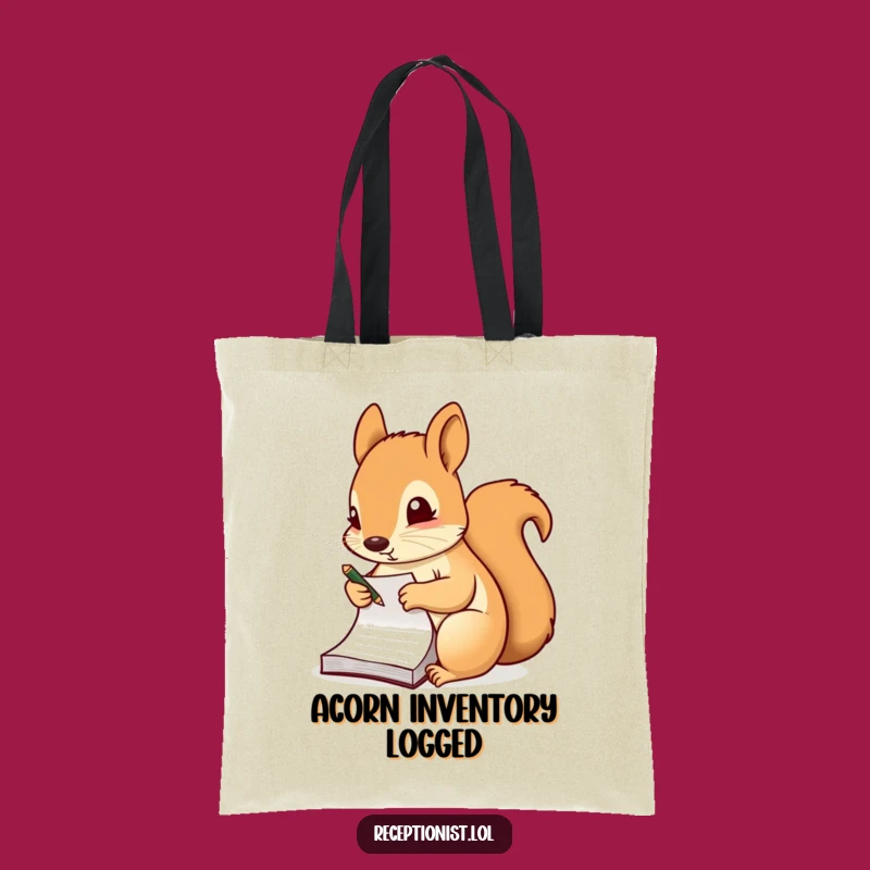 Funny Squirrel Notepad Tote Bag: Carry Your Notes, Perfect Funny Gift for Organizers!