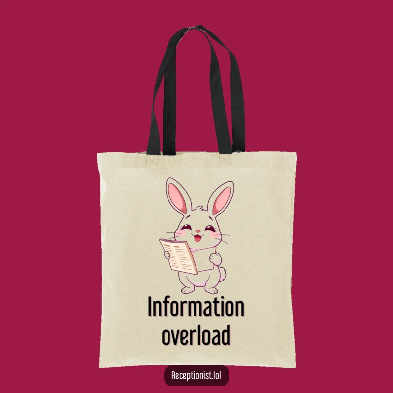 Funny Rabbit Directory Tote Bag: Carry Your Info with Humorous Style