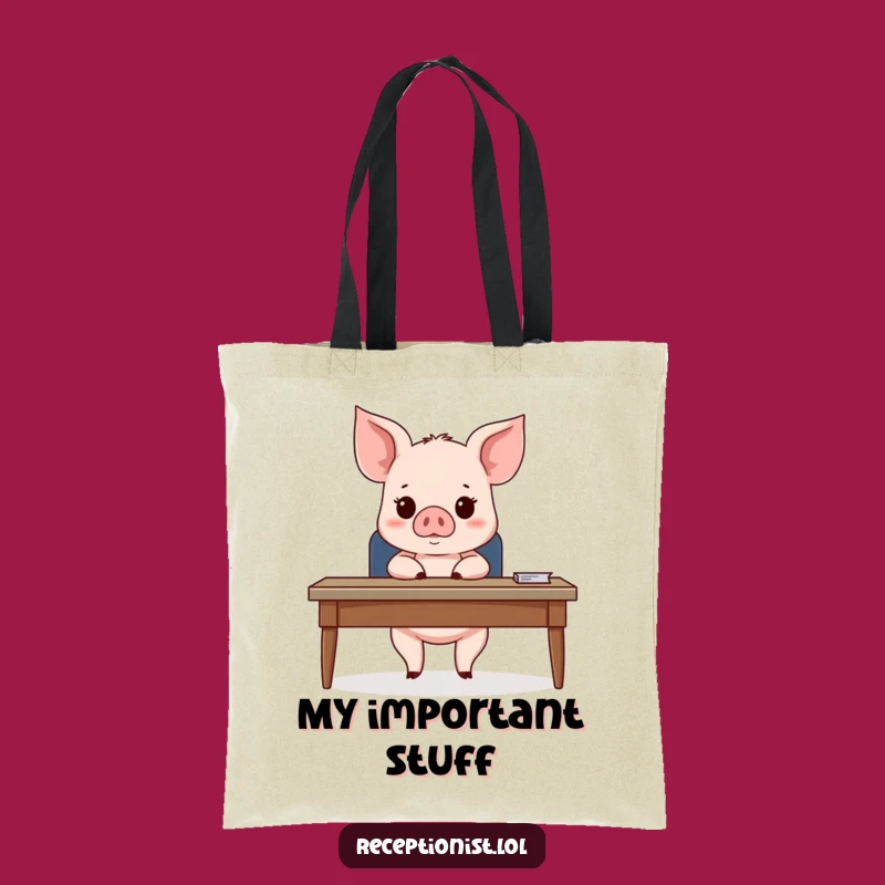 Funny Piglet Greeting Tote Bag: A Hilarious and Practical Gift for Everyday Errands