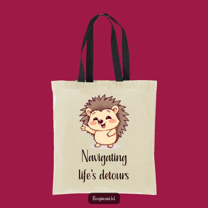 Funny Giggling Hedgehog Tote Bag - Stylish & Hilarious Carry-All Gift
